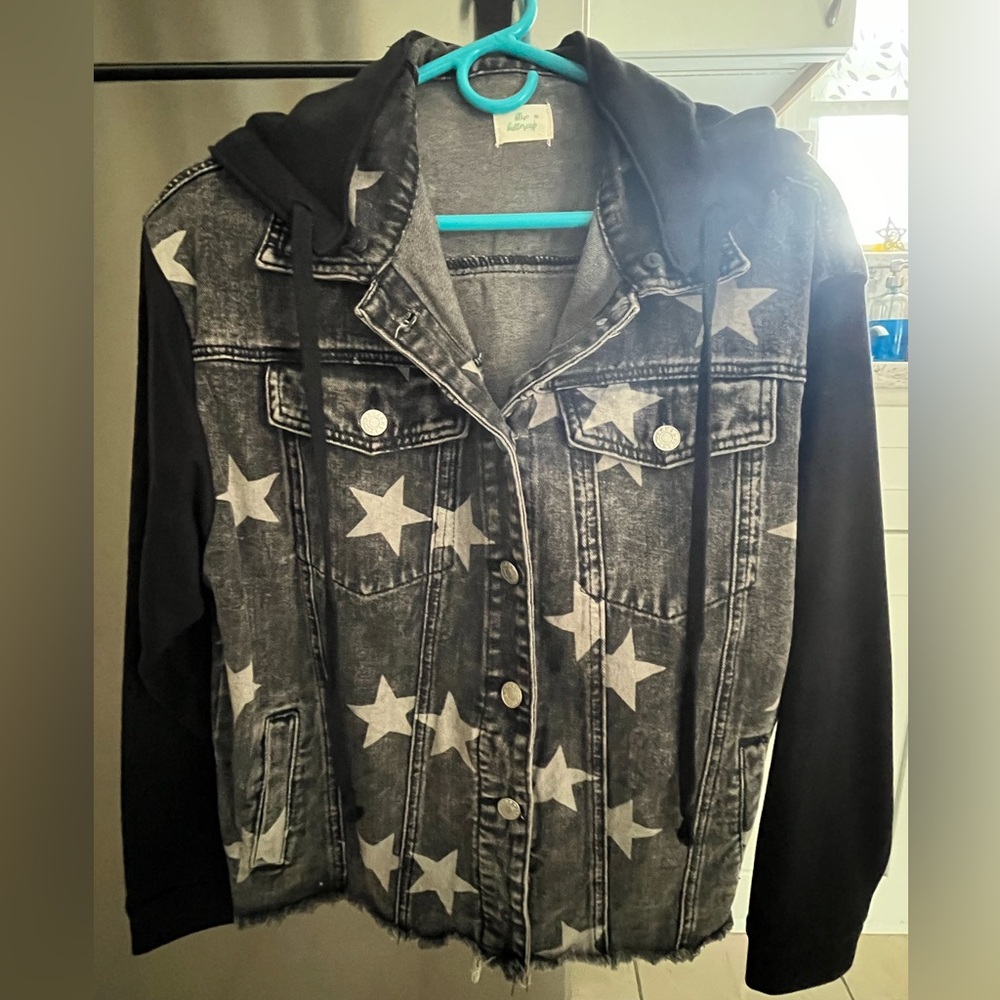 Black denim jacket